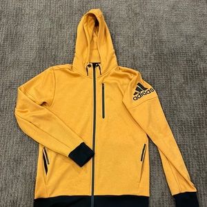 Yellow adidas track hoodie (M)